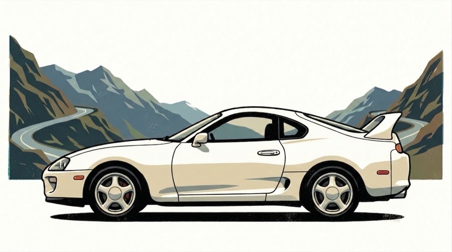 1995 Toyota Supra, drawn